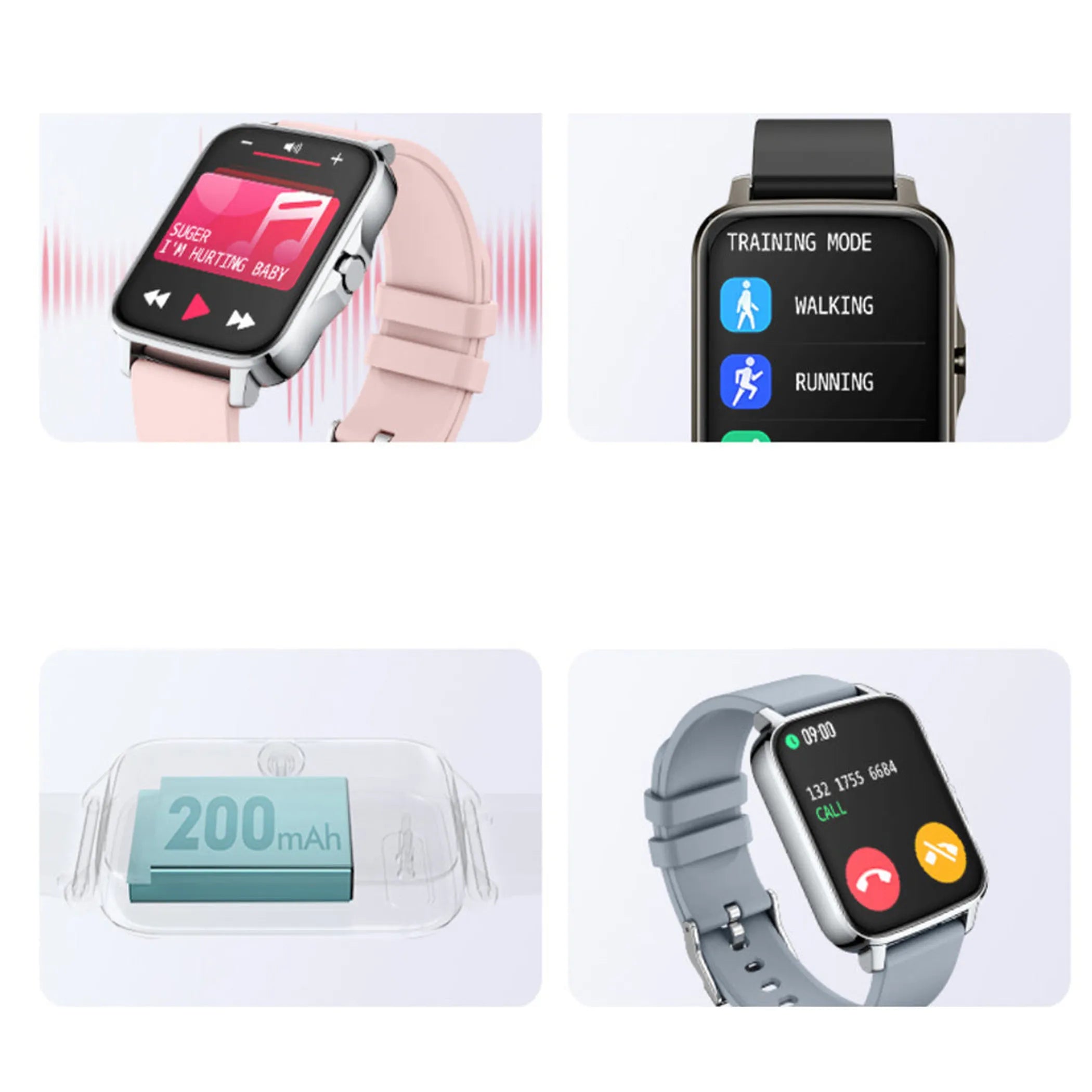 Smart Watch Fitness Tracker with Heart Rate Monitor, Sleep Tracking, Step Counter, Call & Message Alerts, 1.69” Touch Screen Waterproof Activity Watch for Men & Women