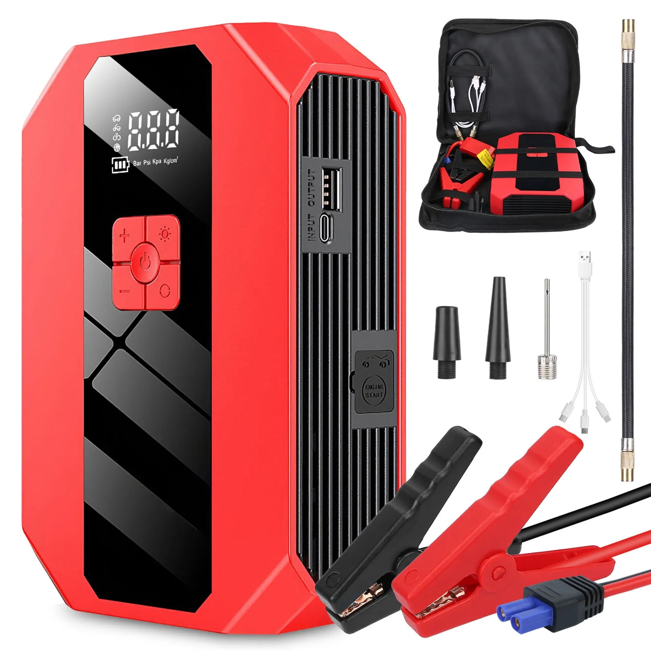 Portable Car Jump Starter Inflator