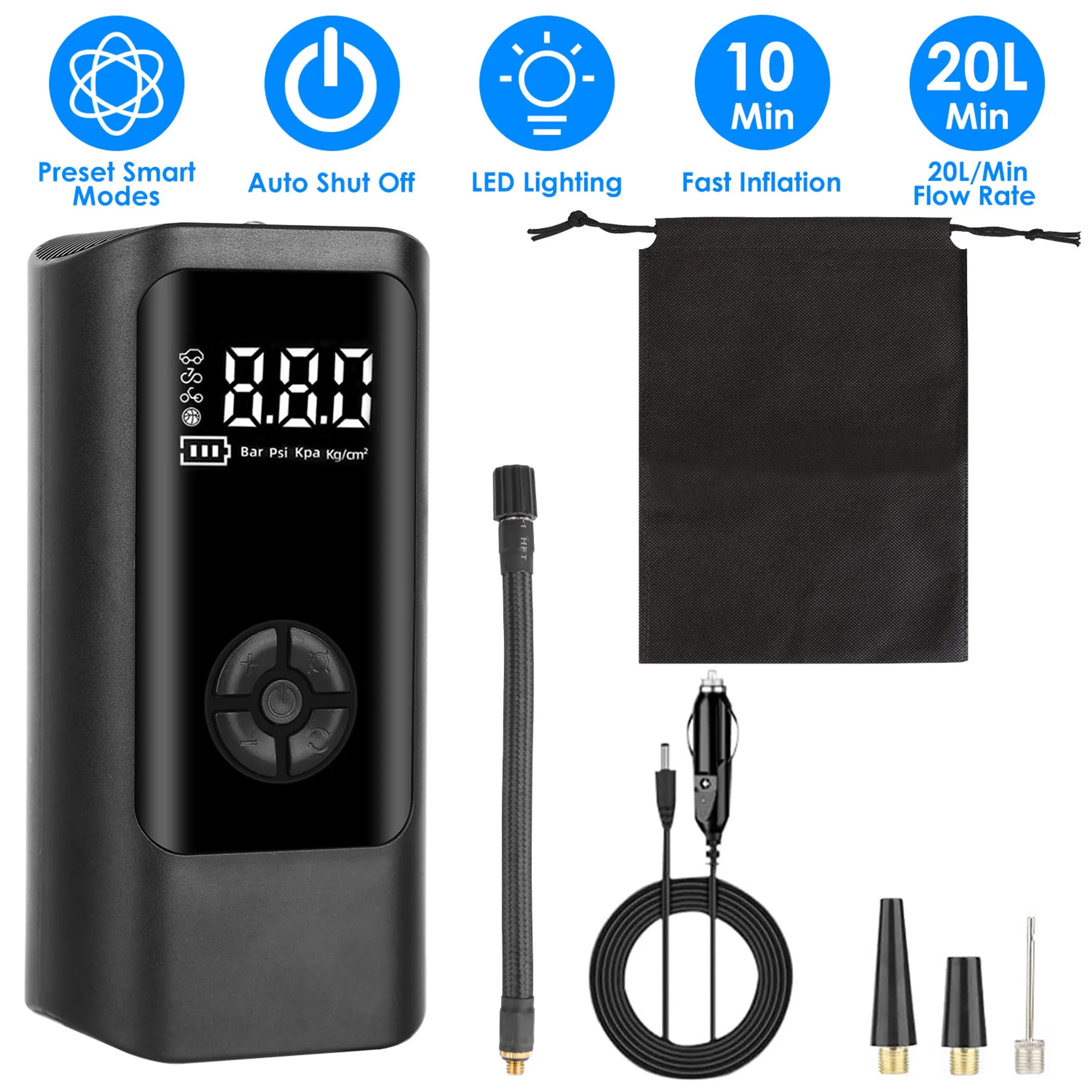 Portable Car Tire Inflator Pump