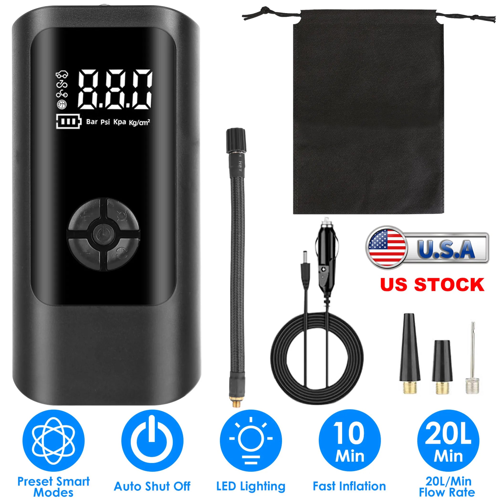 Portable Car Tire Inflator Pump