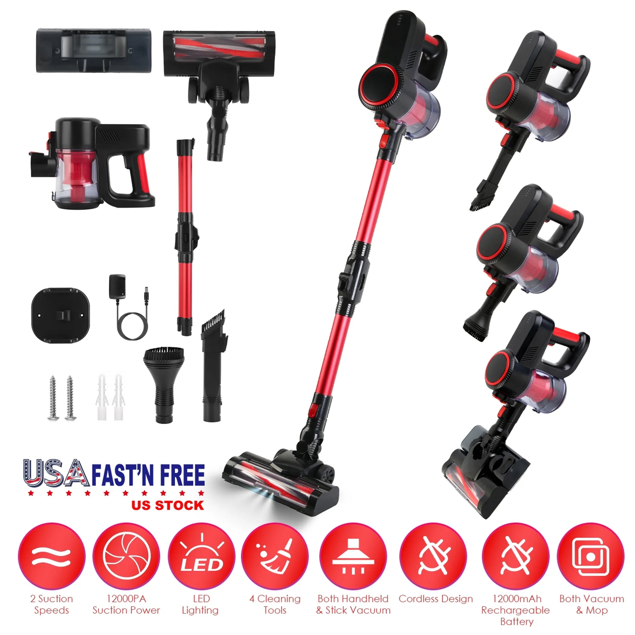 Cordless Vacuum Cleaner Lightweight Handheld Vacuum