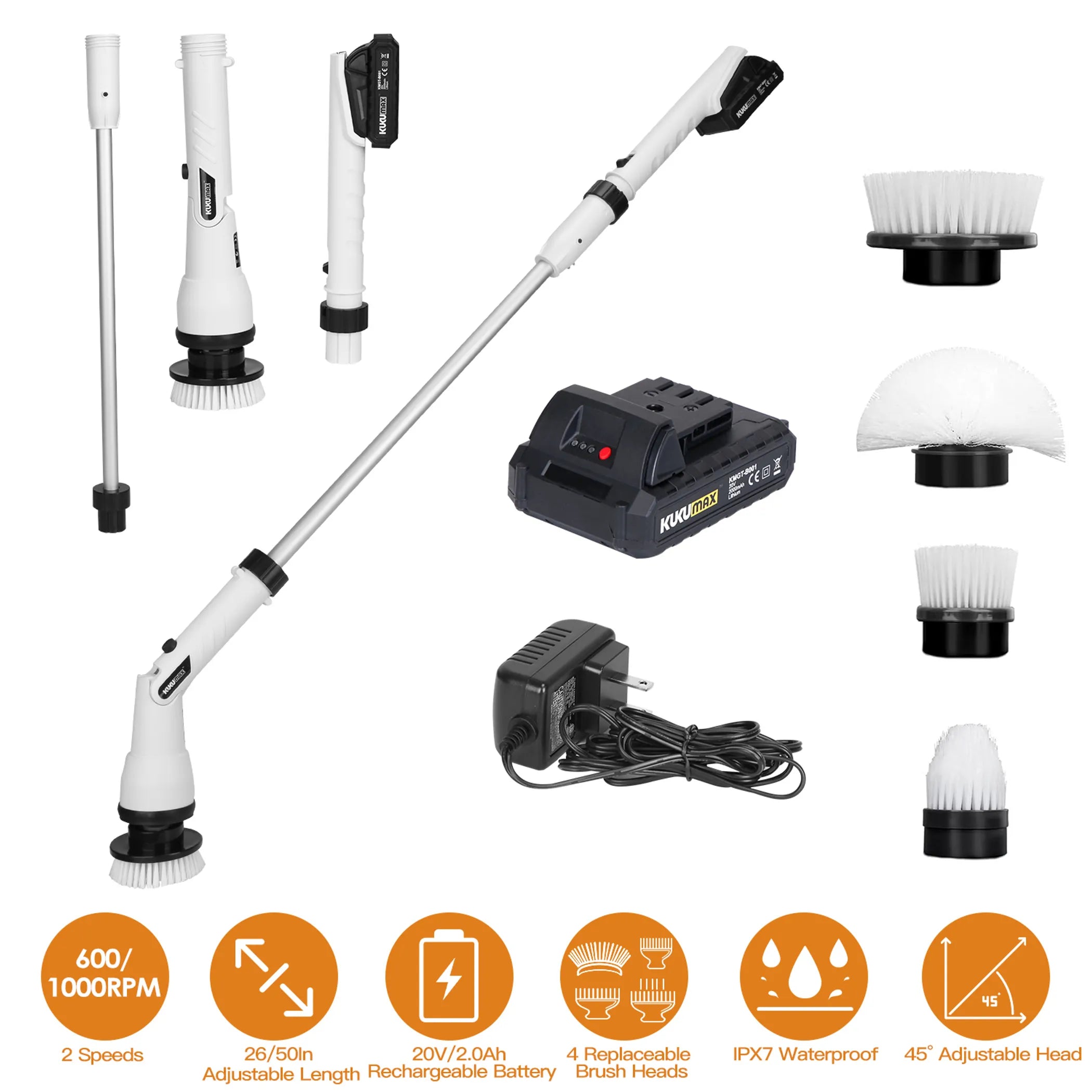 Electric Spin Scrubber Cordless Handheld