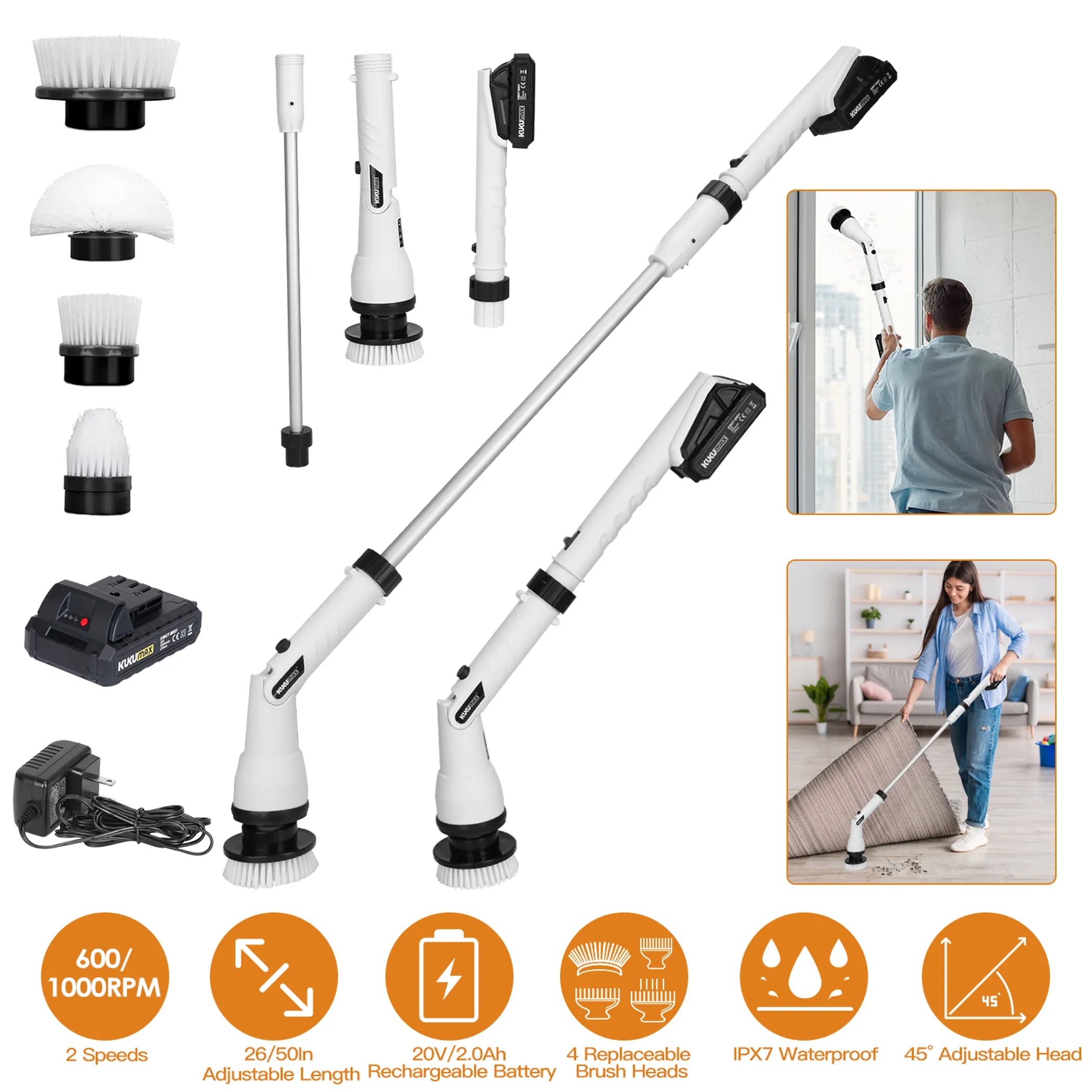 Electric Spin Scrubber Cordless Handheld