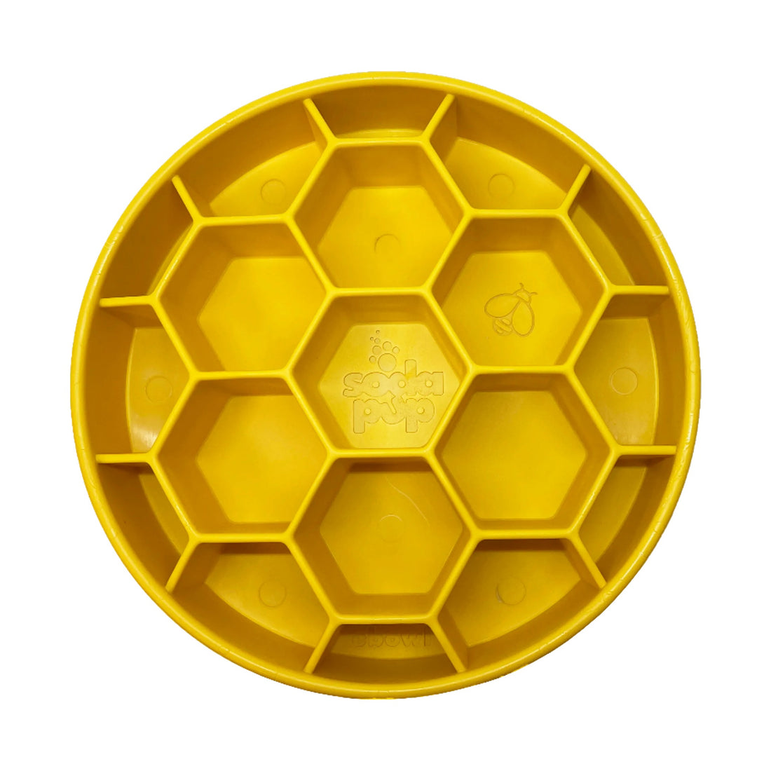 Honeycomb slow feeder dog bowl