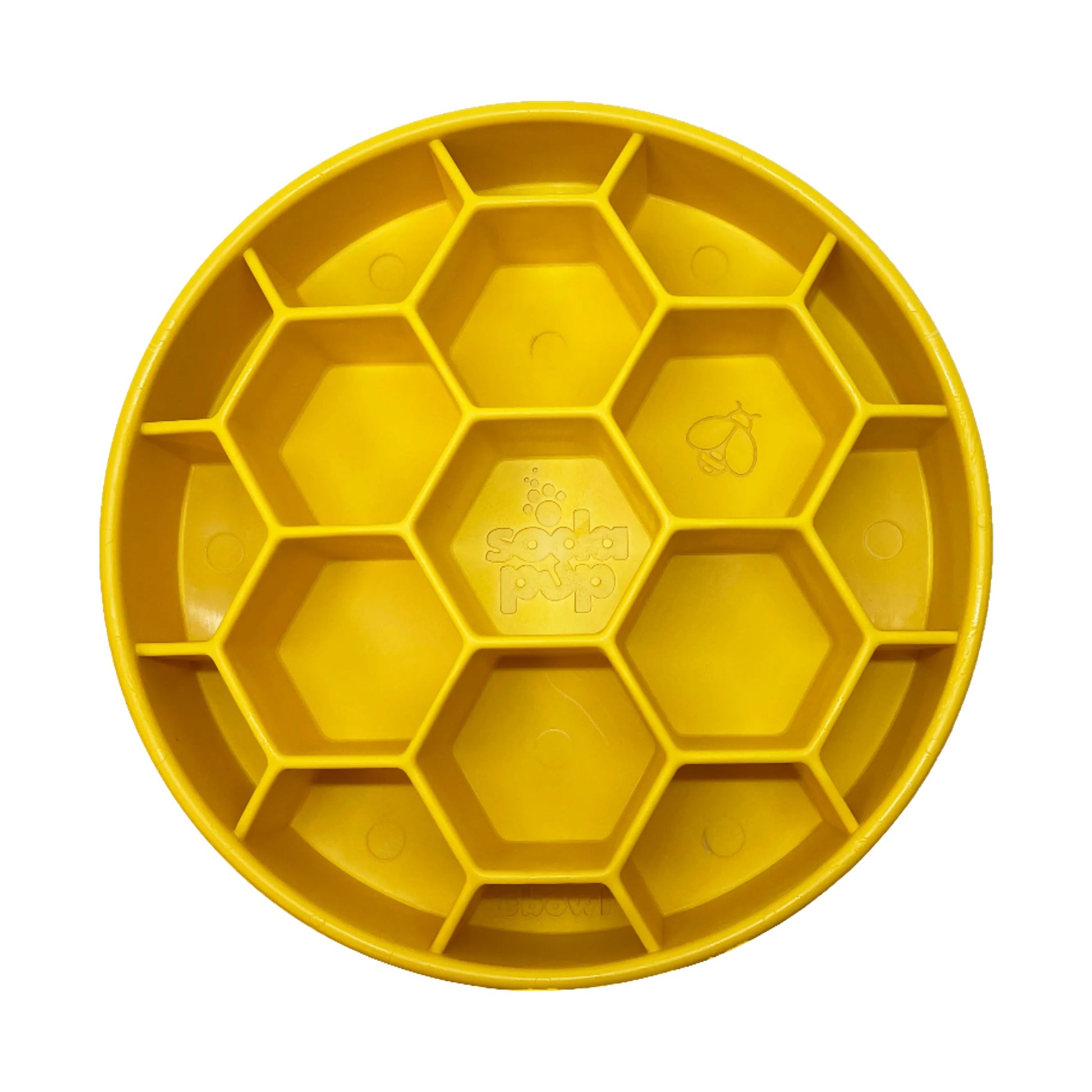 Honeycomb slow feeder dog bowl
