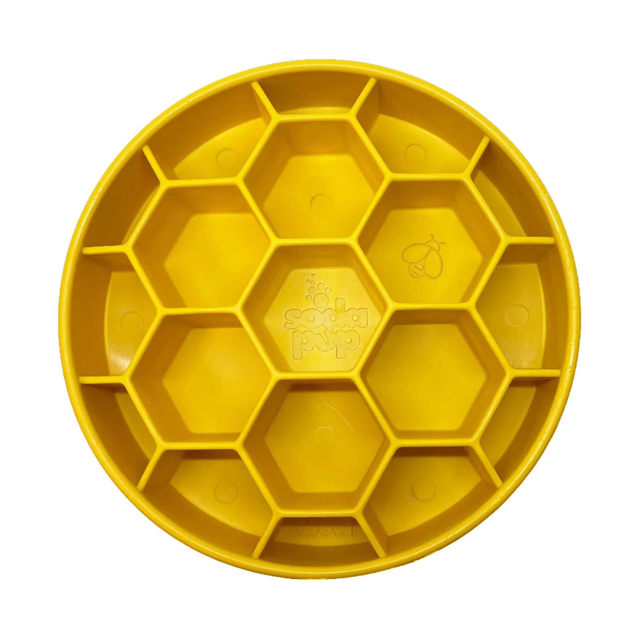 Honeycomb slow feeder dog bowl