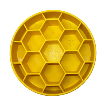 Honeycomb slow feeder dog bowl